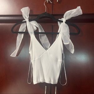 Zara crop top with bow